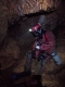 Hluboko v jeskyni medituje potápěč před výkonem foto: Havel Gunnar