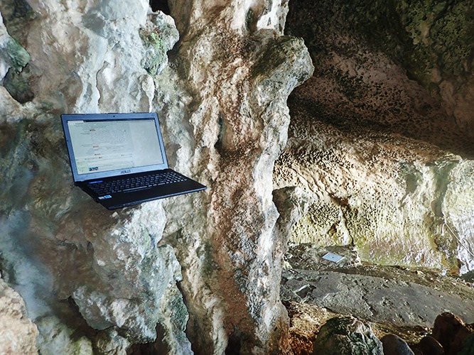 Z on-line pracoviště DrKozla ihned odchází dobré zprávy do světa internetu- symbióza moderní techniky v kontextu geologického času foto (c) DrKozel