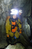 Mimořádně zkušený speleopotápěč Honza Sirotek - v jeho tváři se jasně odráží, že ponor v Amatérské jeskyni není pro amatéry! foto (c) Lenka Špačková 2023