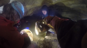 Naši potápěči - Jakub a Lukáš - nasbírali 25kg vzorků sedimentu z Chýnovské jeskyně foto (c) Petr Chmel