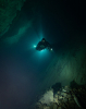Důl Hraničná, Rychleby, temná hlubina pod vodní hladinou foto (c) MejlaD